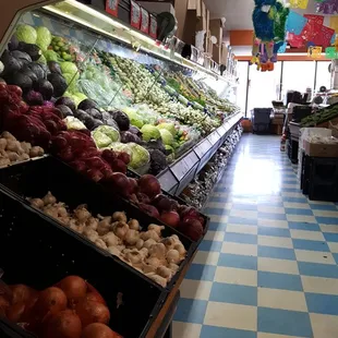 the produce section