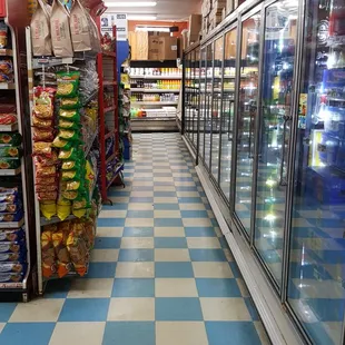 a checkered floor