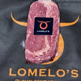 Lomelo's American Wagyu Signature Ribeye. Cooked on the Big Green Egg