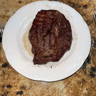 a steak on a plate