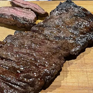 Skirt steak.  Juicy, full of flavor!?