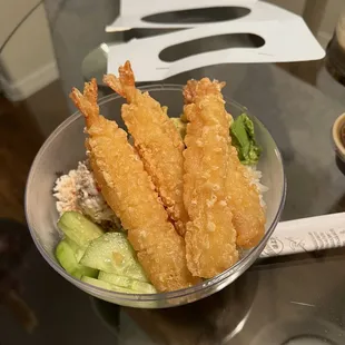 4 Piece Tempura Shrimp Teriyaki Bowl