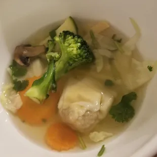 Some of the wonton soup