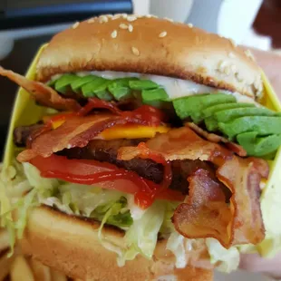 Avocado Bacon Cheeseburger