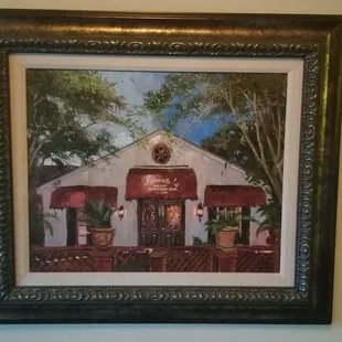 Painting of the restaurant.