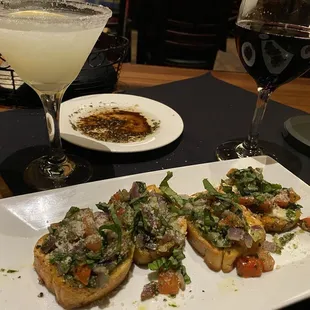 A garlic basil Bruschetta Rustica as our appetizer.