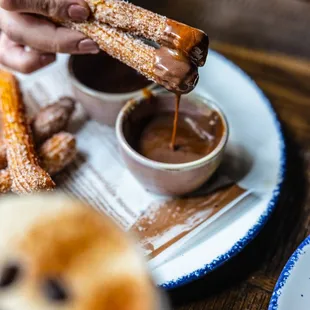 Churros
abuelita chocolate dipping sauce / cajeta