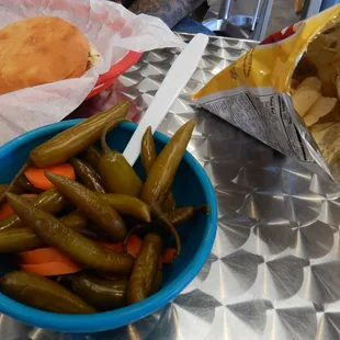 Serrano peppers &amp; Lay's