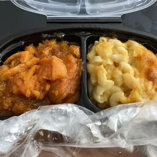 Candied Yams, Mac &amp; Cheese and Fried Flounder
