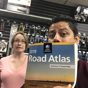 The things you will find at this truck stop. They still make maps!