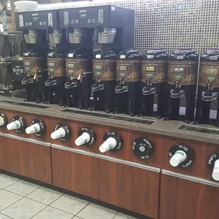 Coffee station inside store