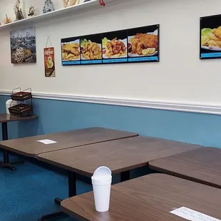 No seating inside due to social distancing