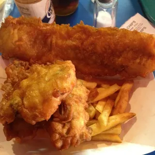 6 Oysters and Chips Meal