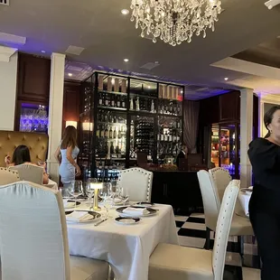 the dining room and bar