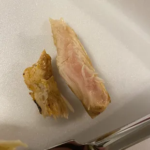 a piece of meat and a knife