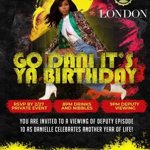 a flyer for a birthday party