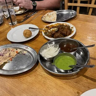 Masala Papadum,  Chili Manchurian, Katchodi