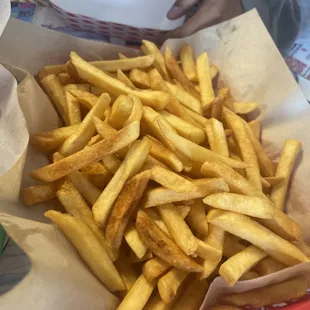 Fries super crispy.