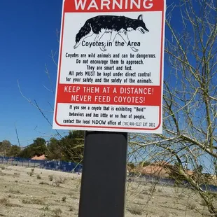 Please be mindful that this is coyote country.