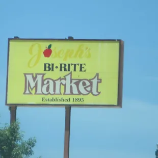 a sign for the store