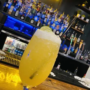 a glass of lemonade