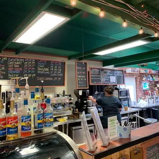 a man working at a counter