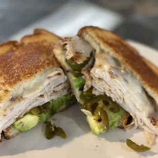 a cut in half sandwich