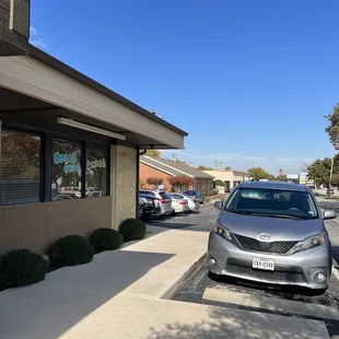 Outside private parking lot