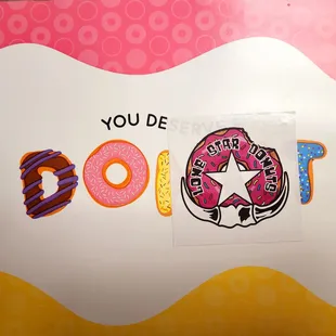 Lone Star Donuts box label