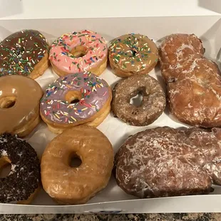 Takeaway box of wonderfully made doughnuts!