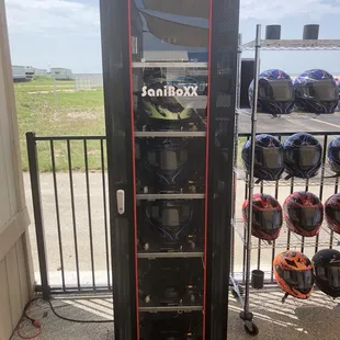 SANIBOXX Racing Helmet Sanitizer available only atLONE STAR KART PARK Germ/Covid Killer