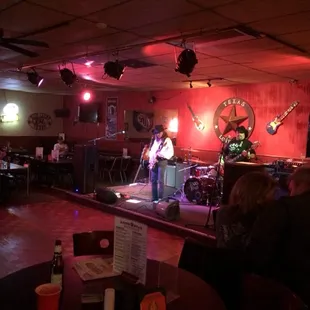 a band on stage