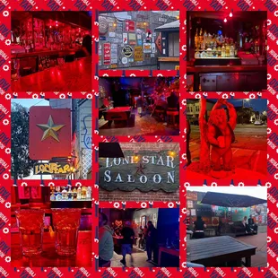 Montage of images from Lone Star Saloon