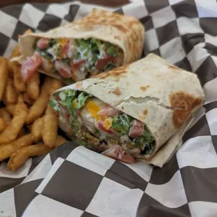 Chicken tender wrap