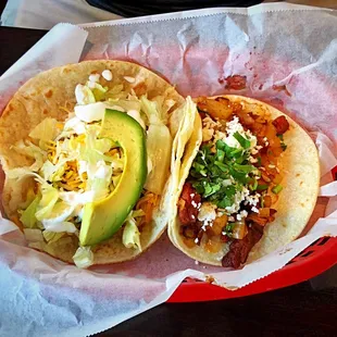 El Americano (left) and al pastor. So good