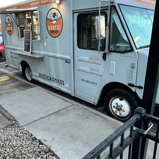 Rustic Nomads Food Truck &amp; Catering parked outside Lone Tree Brewery.
