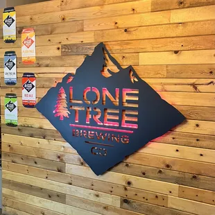 Welcome sign when entering Lone Tree Brewery.