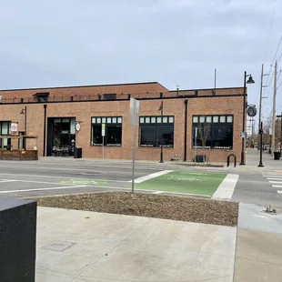 an empty street in a city