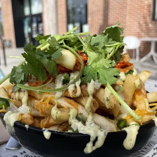 Kim Kimchi Fries with Cilantro Pesto was too tart for my liking. Good Presentation.