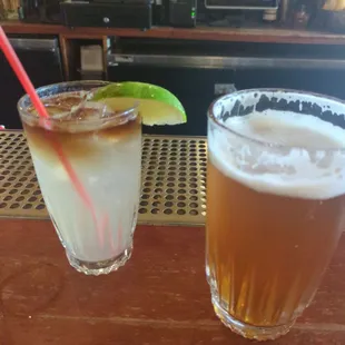 Dark &amp; Stormy and a local IPA