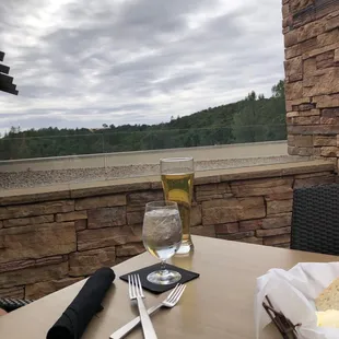 Outdoor fine dining with a magical view.