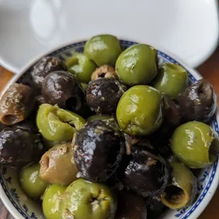 Marinated olives