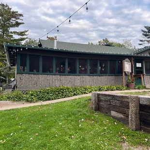 the front of the restaurant