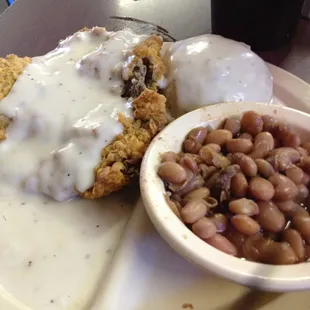 Chicken fried steak lunch special.