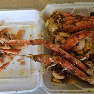The most overcooked crab legs I&apos;ve ever been served.