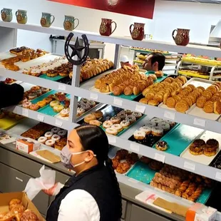 two women in a bakery