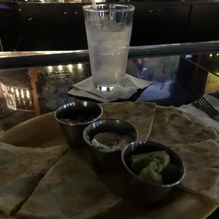 Chicken Quesadilla w/Salsa, Sour Cream, &amp; Guacamole