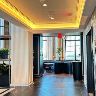 a long bar and terrace