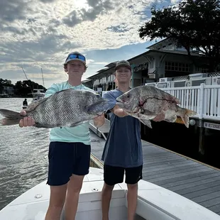 Sheepshead citations from the long bay pointe bait and tackle dock