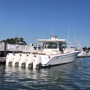Friendly service and fuel dock big enough for a 65 foot center console